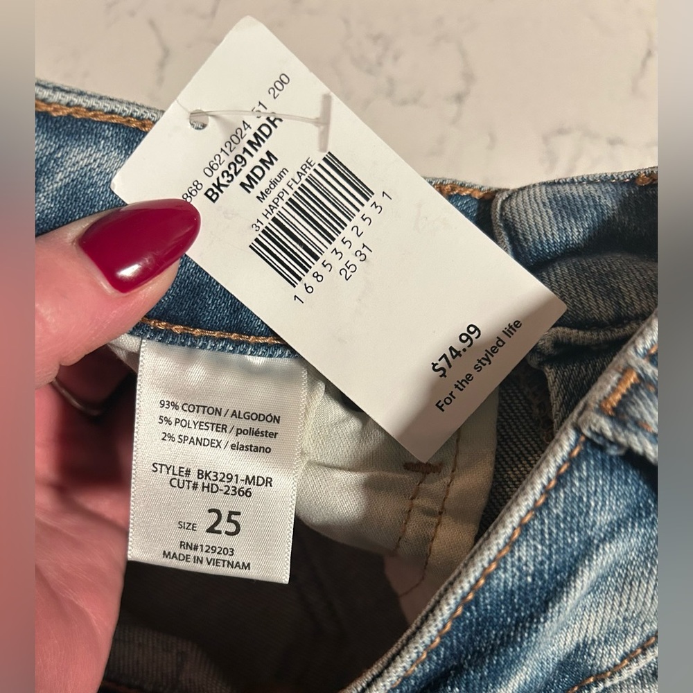 NWT Buckle Jeans Hidden Happi High Rise Flare Jeans - Picture 9 of 13